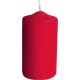 Svíčka válcová červená 40 x 80 mm  [4 ks]