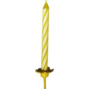 Narozeninové svíčky se stojánkem 60 mm [24 ks]