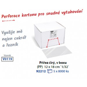 Přířez čirý (PP) 12 x 18 cm `1/32` v boxu [8000 ks] )92212)