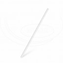 Slámky papírové rovné, bílé 20 cm, Ø 6 mm [100 ks]