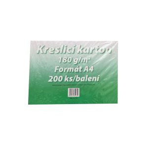 Karton kreslicí bílý A4 180 g / 200 listů