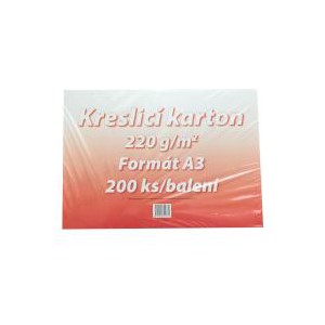 Karton kreslicí bílý A3 220g / 1 list