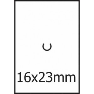 Etikety cenové 16x23 mm MOTEX bílé  (při odběru 54 kotoučků)