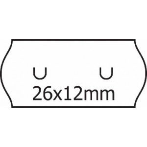 Etikety UNI 26x12 mm  bílé (při odběru 76 kotoučků)