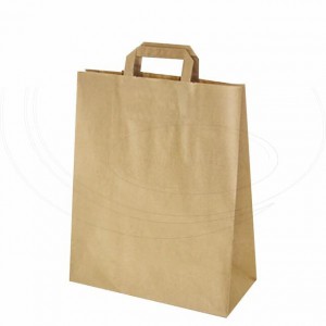 Papírová taška 32+16 x 39 cm hnědá [250 ks]