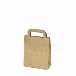 Papírová taška 18+8 x 22 cm hnědá [250 ks]