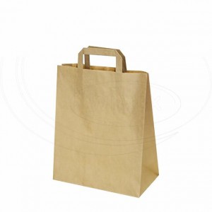 Papírová taška 26+14 x 32 cm hnědá [250 ks]