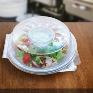 Salátová miska plastová s víčkem na dresink misku, 1600ml (PP)[1ks]