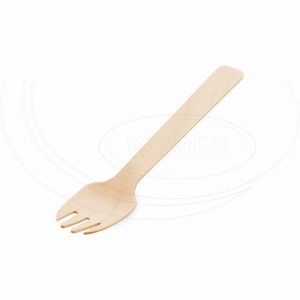 Vidlička na moučník ze dřeva 10,5 cm [1 ks] 