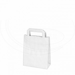 Papírová taška 18+8 x 22 cm bílá [250 ks]