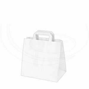 Papírová taška 26+17 x 25 cm bílá [250 ks]