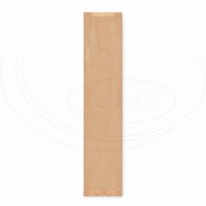 Svačinový pap. sáček s bočním skladem hnědý - bageta (12+5 x 59 cm) [1000 ks]