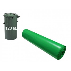 Pytle na odpad zelené 70 x 110 cm, 120 l, Typ 60 [25 ks]