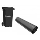 Pytle na odpad černé 100x125 cm, 240 l, Typ 80 [10 ks]