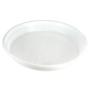 Talíř plastový bílý (PP) 22 cm [100 ks]