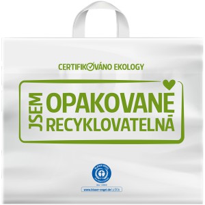 Ekologická igelitová taška 48x41+22 cm Modrý Anděl ideal pack®/50ks