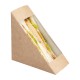 Papírový box EKO na sendvič 130x130x60 mm hnědý s okénkem [50 ks]