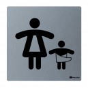 Piktogram z nerez oceli STELLA mat-WC matky s dětmi