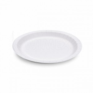 Papírový talíř (FSC Mix) extra-pevný bílý Ø23cm [1 ks]