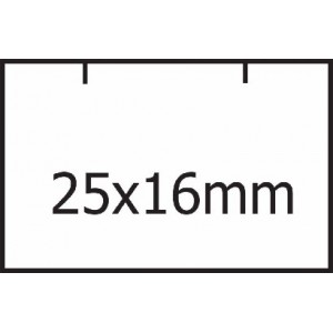Etikety Contact 25x16 mm obdélníkové bílé  (při odběru 72 ks)