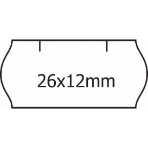 Etikety cenové 26x12 mm Contact bílé (při odběru 72ks)