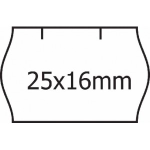 Etikety cenové 25x16 mm Contact bílé oblé (při odběru 72ks)