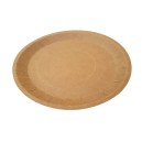Papírový talíř mělký, nepromastitelný KRAFT Ø 23 cm [100 ks]