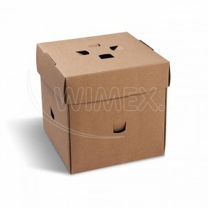 Burger box (PAP - FSC Mix) rozkládací nepromastitelný kraft 145 x 145 x 150 mm [1 ks]