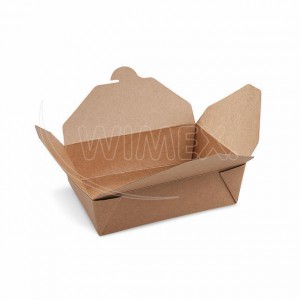 Food box (PAP/PE) nepromastitelný kraft `M` 151 x 120 x 50 mm 1000ml [1 ks]