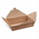 Food box (PAP/PE) nepromastitelný kraft  `L` 195 x 140 x 50 mm 1500ml [50 ks]