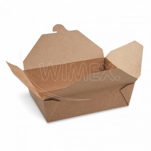 Food box (PAP/PE) nepromastitelný kraft  "L` 195 x 140 x 65 mm 1800ml [50 ks]