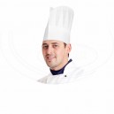 Kuchařské čepice z papíru bílá 23 cm 10 ks