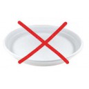 Zakázané jednorázové plastové talíře