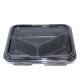 Plastová zatavovací miska LIGHT 3D černá PP 227x178x50 mm ideal pack® /50ks