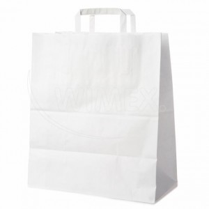 Papírová taška 45+17 x 48 cm bílá [100 ks]