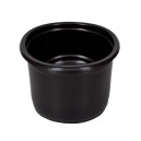 Plastová zatavovací miska na polévku PP 500 ml kulatá černá O115 mm/50ks