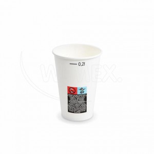 Papírový kelímek (FSC Mix) s cejchem bílý Ø70mm 0,2L [1 ks]
