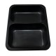 Plastová zatavovací miska LIGHT 2D černá PP 227x178x50 mm ideal pack® /50ks