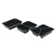 Plastová zatavovací miska LIGHT 1D černá PP 227x178x50 mm ideal pack® /50ks
