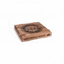 Krabice na pizzu (mikrovlnitá lepenka) kraft 26 x 26 x 4 cm [100 ks]