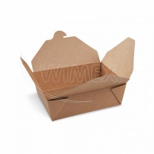 Food box (PAP/PE) nepromastitelný kraft `M` 150 x 120 mm 1000ml [1 ks]