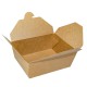 Papírový box EKO na jídlo 151x120x65 mm kraft s chlopněmi 1300 ml/ 50ks