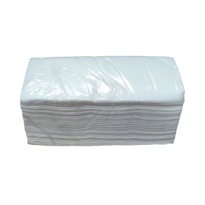 Ručníky skládané ZZ 2-vrstvé, celuloza, extra bílé 23 x 21 cm  1 balíček [150ks]