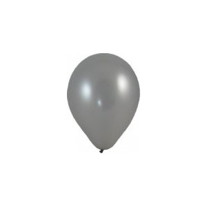 Nafukovací balónky stříbrné (M pr. 25 cm) 100 ks
