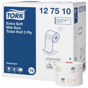Tork Mid-size extra jemný 3-vrstvý toaletní papír (127510)