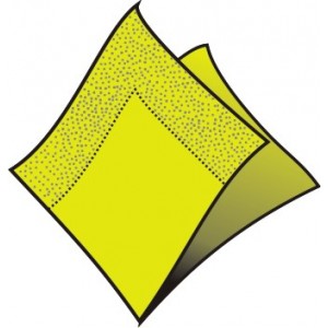 Ubrousky žlutozelené 2-vrstvé, 33x33 cm [50 ks]