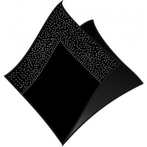 Ubrousky černé 2-vrstvé, 33x33 cm [50 ks]