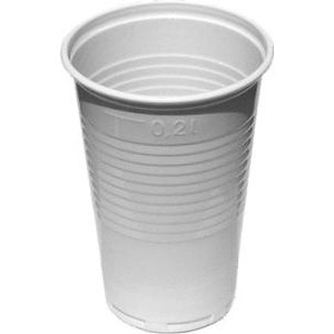 Plastový kelímek bílý 0,2 l -PP- (Ø 70 mm) [1 ks]