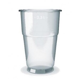 Plastový kelímek průhledný 0.3l (PP) (p.78mm) 1 ks