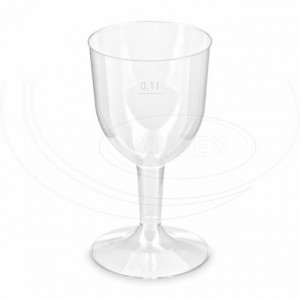 Pohárek krystal na víno (PS) dvoudílný Ø65mm 0,1L [6 ks]